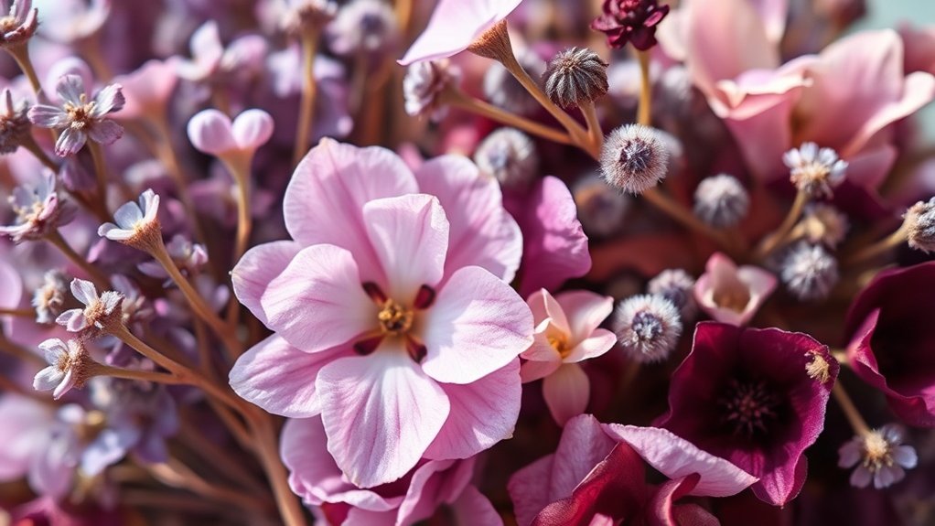 fleurs séchées pour les bienfaits de la beauté