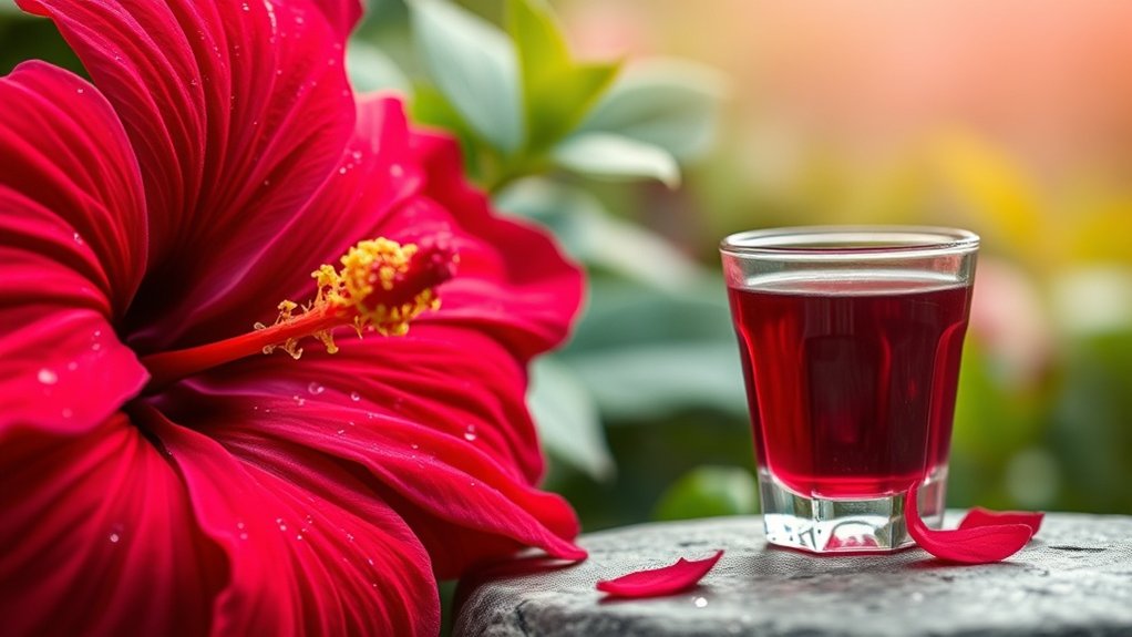 L'hibiscus améliore l'hydratation de la peau