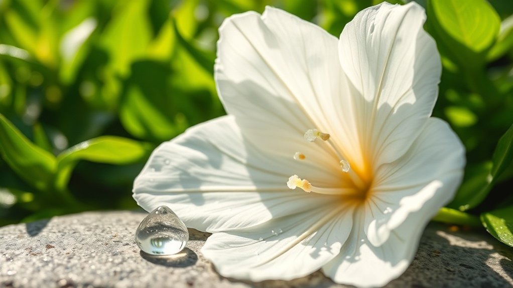les fleurs blanches améliorent la peau