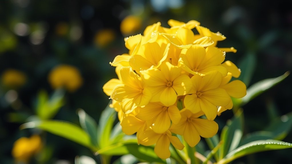 fleurs jaunes pour les soins de la peau